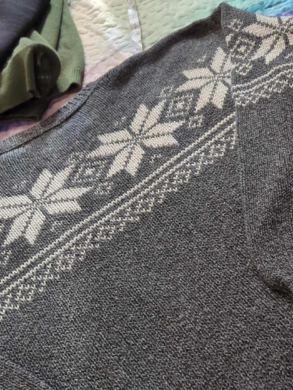 Size M 🍂 Weatherproof Vintage Nordic Snowflake Knit Sweater 🍂 - Picture 16 of 16